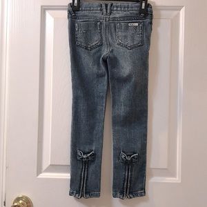 ROXY tee is wahine Bow zipper hem jeans M(5)